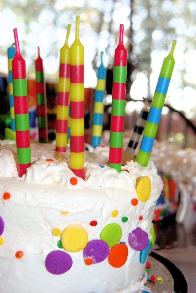 cake, vanilla, icing, candle, celebration, party, sweet, dessert, flame, frosting, decoration, event, bakery, cheerful, treat, surprise, delicious, eat, sprinkles, confetti, tasty, happy birthday, confection, baking, chocolate, taste, holiday